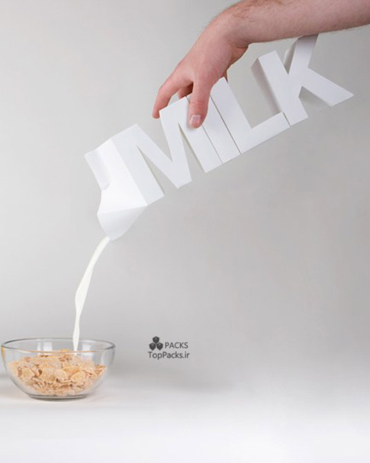 بسته بندی خلاقانه شیر