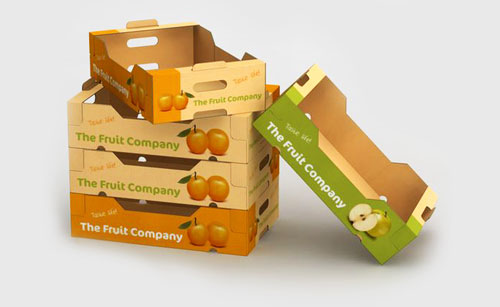 جعبه مقوایی میوه با جنس سی فلوت