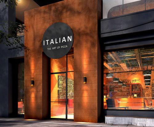 انتخاب سبک نمای ایتالیایی رستوران