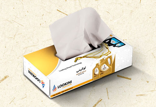 جعبه دستمال کاغذی تبلیغاتی ماشین زرد