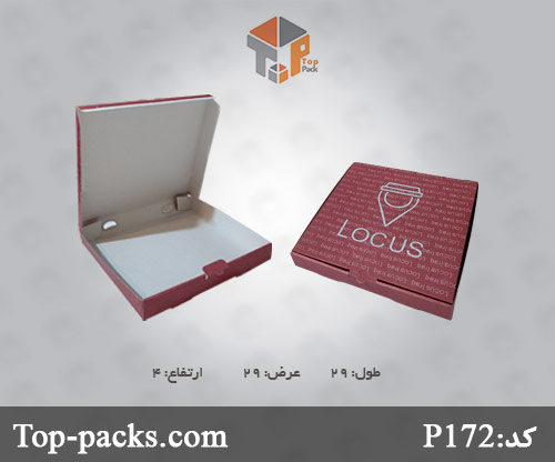 بسته بندی پیتزا قرمز